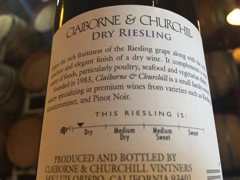 Intl. Riesling Foundation Taste Profile - Claiborne & Churchill Vintners