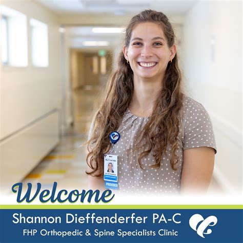Please join us in welcoming Shannon Dieffenderfer, PA-C to the FHP ...