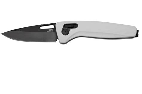 SOG One-Zero XR White Aluminum, Black Chrome 12-73-05-57 pocket knife ...