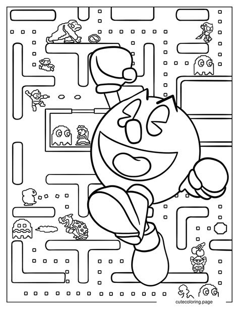Pac Man Coloring Pages