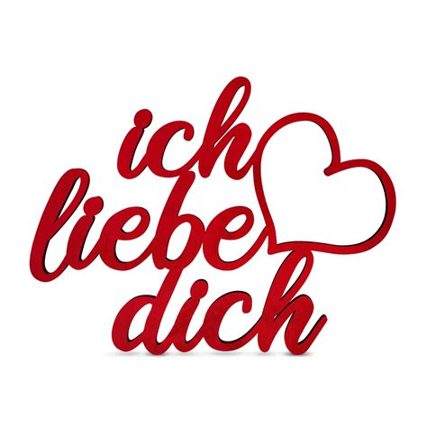 Ich liebe Dich - Holz Schriftzug Deko