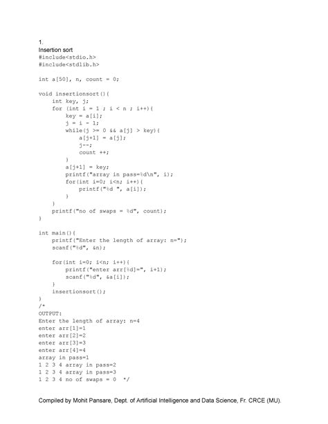 AOA-LABS- Complete - Compiled set of codes for all practical programs ...