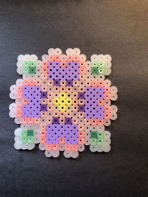 Perler Bead Flower Pattern Sunflower Art Etsy