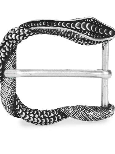 Buy Elliot Rhodes Men Silver D-Shaped Frame Ressembled A Snake Buckle ...