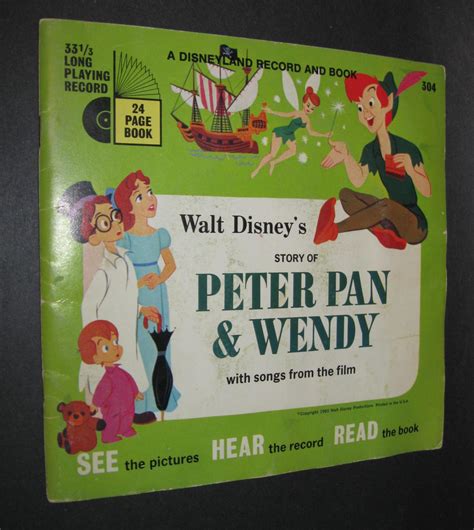 Walt Disney's Story of Peter Pan and Wendy [Book and Record]: Good Card ...