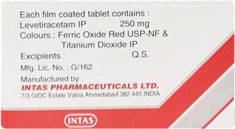 Levera 250 MG Tablet (15): Uses, Side Effects, Price & Dosage | PharmEasy