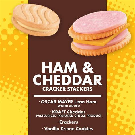 Buy Lunchables Ham & Cheddar Cheese Cracker Stackers Snack Kit with ...
