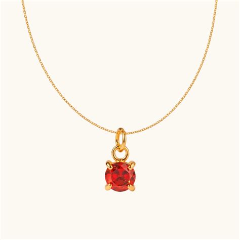 January birthstone Pendant – 18K Gold Plated Online at best price – ZAISHA