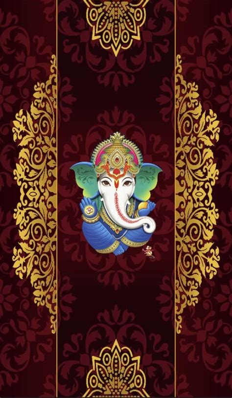 Buy Lord Ganesha brown golden rangoli Design Decoration Backdrop Cloth ...