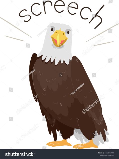 Illustration Screech Sound Eagle Learning Onomatopoeia Stock Vector ...