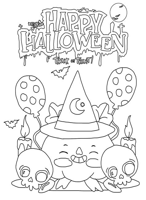 Free & Easy Halloween Coloring Pages Printable Fun! - Download Free ...