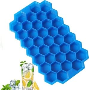 Manogyam Honeycomb 37 Cavity Ice Cube Mould Flexible Tray for Freezer ...
