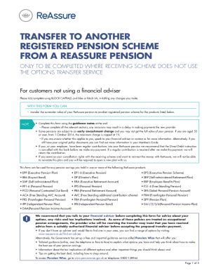 Pension Transfer Form - Fill Out, Sign & Share Online | pdfFiller