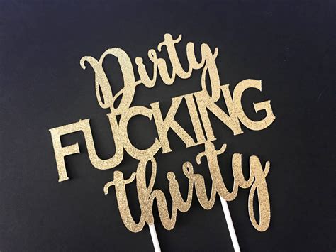 Dirty thirty cake topper 30th birthday decorations 30th cupcake toppers ...