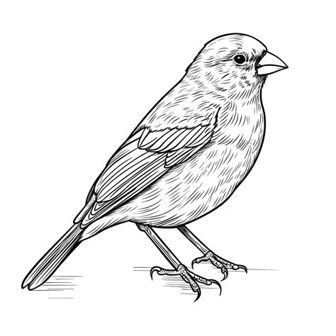 Premium Vector | Hand drawn sketch canary bird illustration