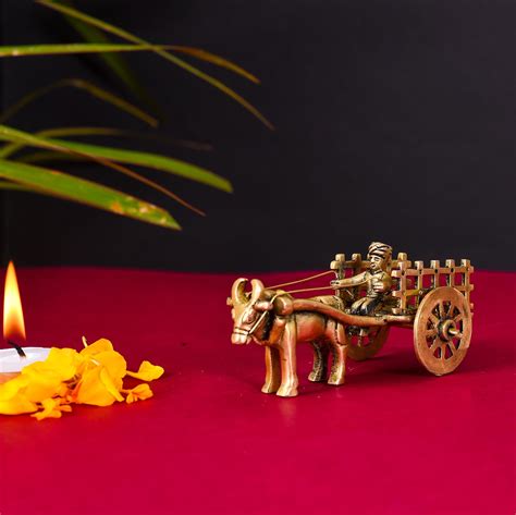 Brass Single Bullock Cart (2.2 Inch) – Vedansh Craft