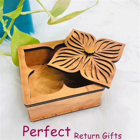 Wooden Small Return Gift Box | Handcrafted Keepsake for Weddings