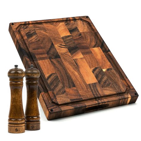 SMIRLY Butcher Block Cutting Board: Large Wood Cutting Board for ...