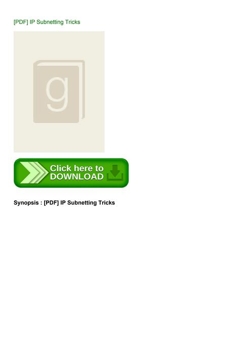 Image result for Subnetting Tutorial PDF