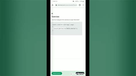 Image result for W3school.com CArray Exercise with Answer