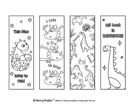 Printable Bookmarks To Color | 120 For Adults & Kids - World of Printables