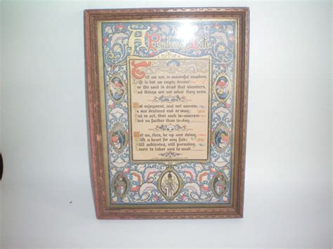 A PSALM OF LIFE POEM HENRY WADSWORTH LONGFELLOW FRAMED PRINT | #4663654799