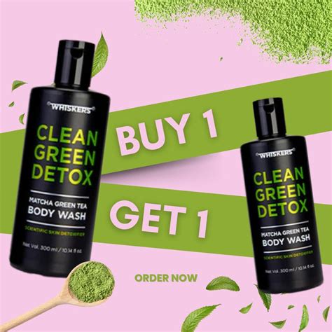 Buy Whiskers Matcha Green Tea Body Wash for Men & Women [300ml ...