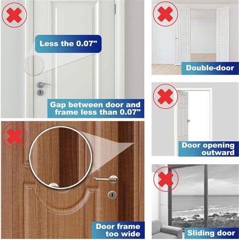 Buy 2 Pack AceMining Door Reinforcement Lock Withstands 800lbs of Force ...