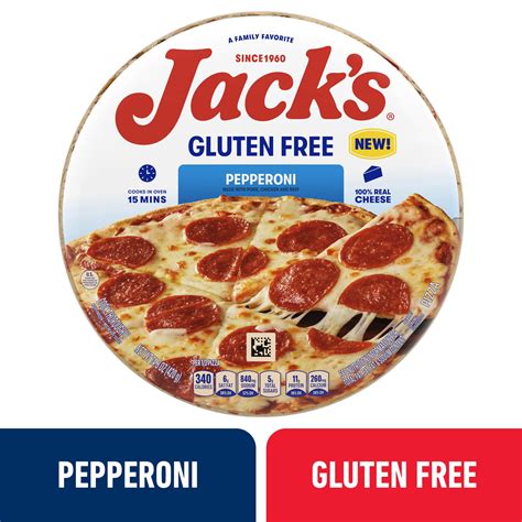 Jack's Frozen Pizza, Gluten Free Pepperoni Pizza With Marinara Sauce