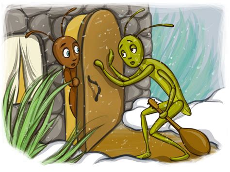 The Ant And The Grasshopper Clipart