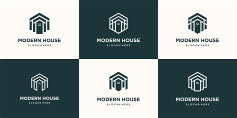 Residential Real Estate Minimalist Minimalist Vector Art