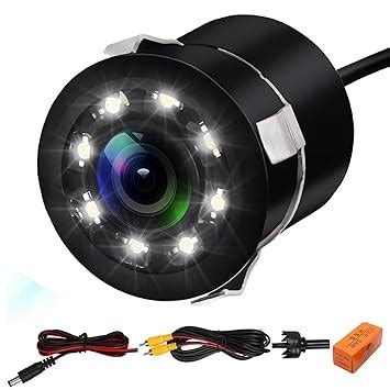 Wagzo Night Vision 8 LED Waterproof Car Reverse Camera,170° Wide Angle ...