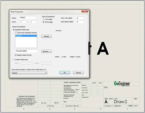 SolidWorks Drawing Sheet Format 的图像结果