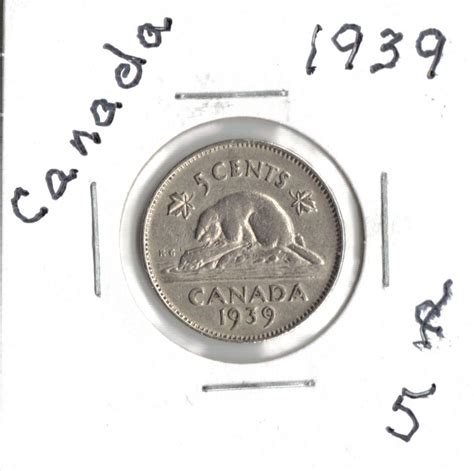 1939 Canadian Five Cent
