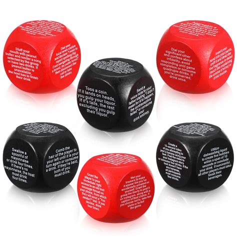 Hanaive 6 Pcs Party Drinking Bar Dice Game Resha Roulette Drinking ...
