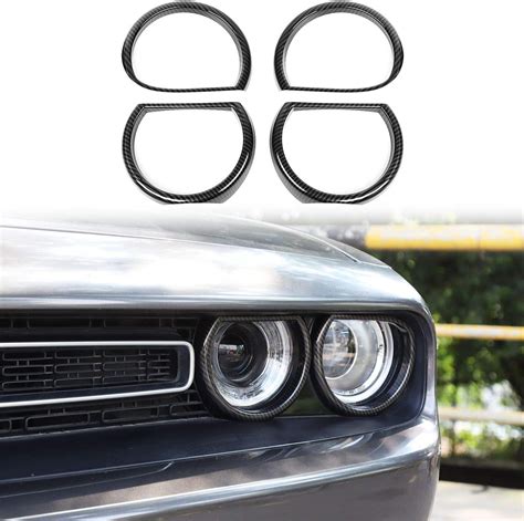Buy JeCar Front Headlight Bezel Cover Trim for 2015-2020 Dodge ...