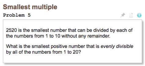 Image result for Project Euler Problem 5