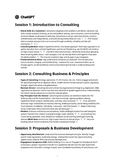 Session 1: Intro to Consulting Skills & Principles (CNS 101) - Studocu