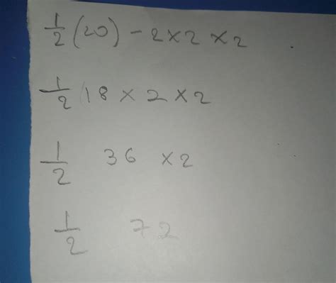 1/2 (4 x 5) - 2 x 2 x 2 - Brainly.lat