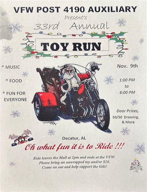 33rd Annual Toy Run , 2309 Veterans Drive SE, Decatur, AL, 9 November ...
