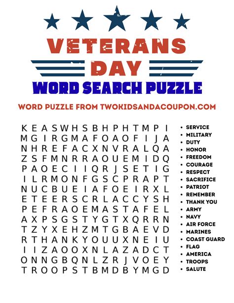 Celebrate Our Heroes With This Veterans Day Word Search