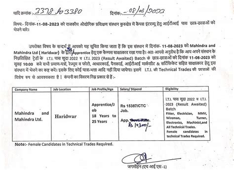 ITI Jobs and Apprentice Campus Placement Drive for Mahindra and ...