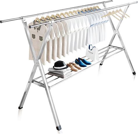 Amazon.com: JAUREE Clothes Drying Rack 2 Tiers, Heavy Duty Drying Rack ...