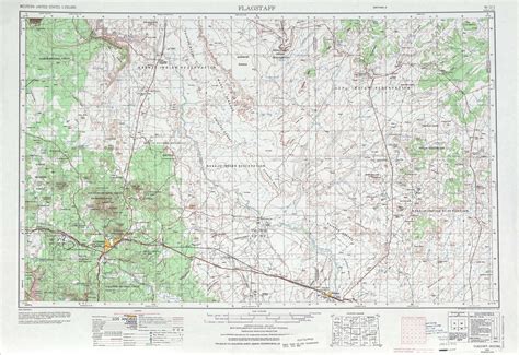 Flagstaff topographic map, AZ - USGS Topo 1:250,000 scale