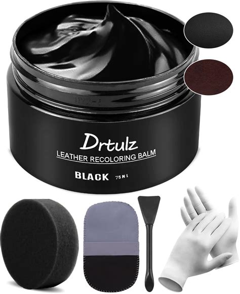 drtulz Black Leather Recoloring Balm, Leather Color Restorer ...