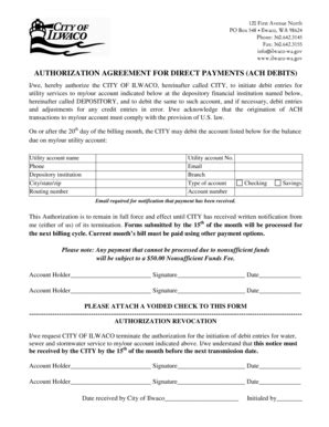 Fillable Online ilwaco-wa Direct Pay Form - City of Ilwaco - ilwaco-wa ...