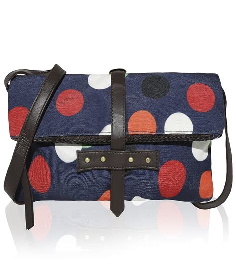 Kleio Casual One Fold Canvas PU Printed Sling for Women and Girls ...