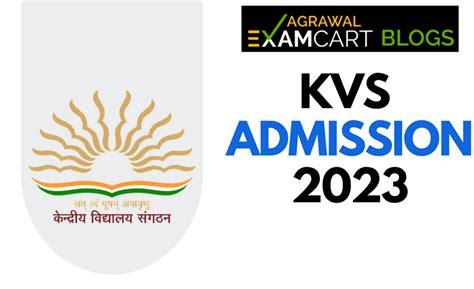 KVS Admission 2023 Application form, Admission schedule – Examcart