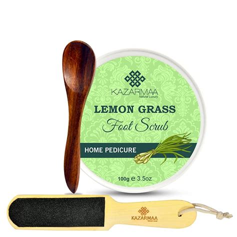 KAZARMAA Lemon Grass Foot Scrub For Home Pedicure For Removal Of Dead ...