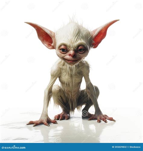 Whimsical Fantasy Imp Illustration on a White Background Stock ...